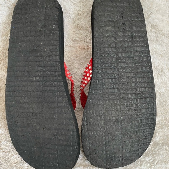 Corkeys red bling flip flops - Picture 3 of 3
